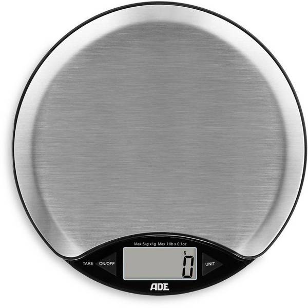 ADE Digitale Keukenweegschaal - ANJA - ABS Kunststof - 17 x 17 x 2,2 cm - Inclusief 1 CR 2032 Batterij