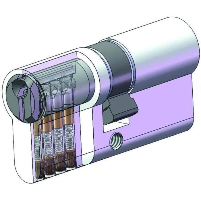 YALE Cilinder YC500+ 40x50 mm Vernikkeld - 5 Pinnen - 3 Sleutels-3