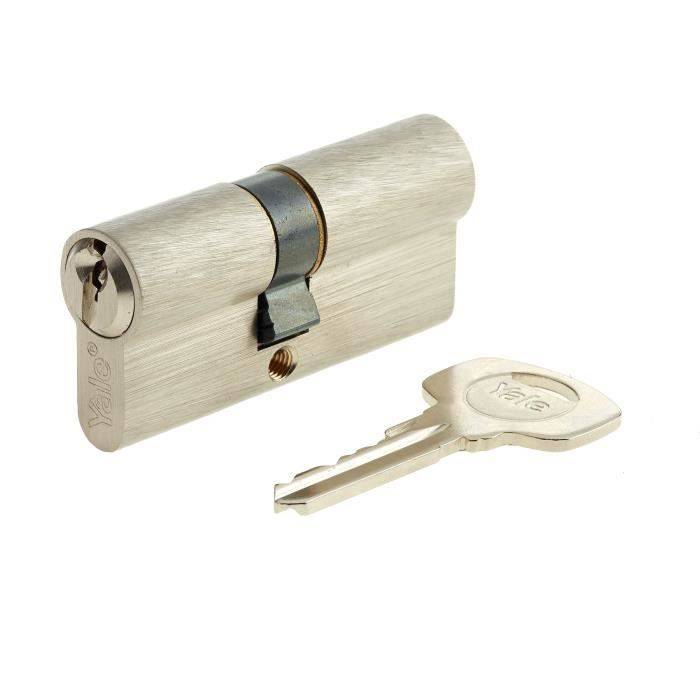 YALE 500+ Serie Cilinder - 30x30 mm, Vernikkeld - 5 Pinnen - 3 Sleutels-0