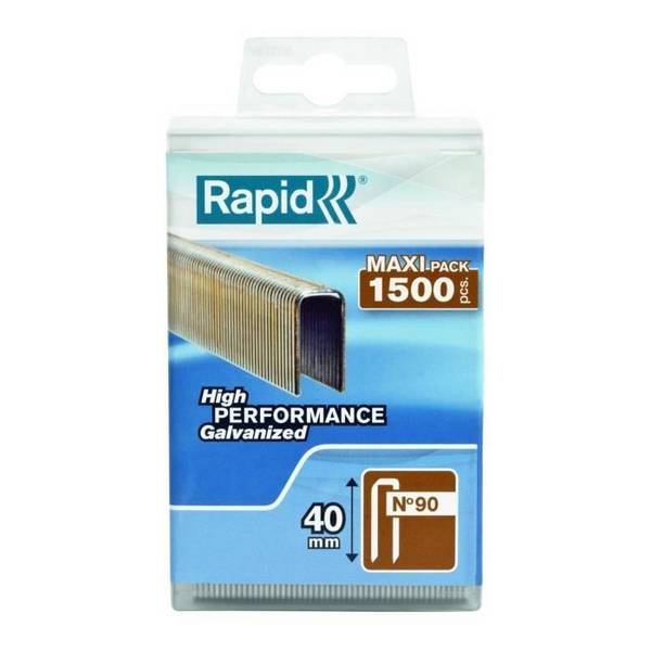 RAPID Gegalvaniseerde Nietjes - 90/40 mm - Verpakking van 1500 - Geschikt voor RAPID Airtac PBS151