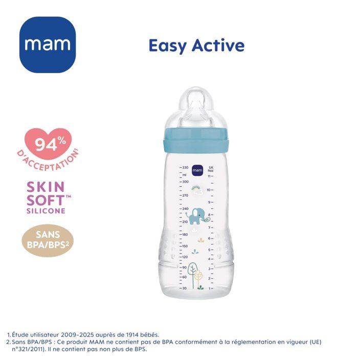 MAM BABY Fles - Easy Active - 330 ml - X-Flow Speen - 6+ maanden - Ocean-2