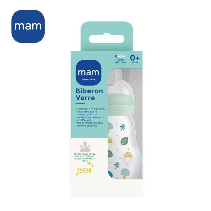 MAM Glazen Fles - 170 ml - Blauw - Maat 1 Speen-3