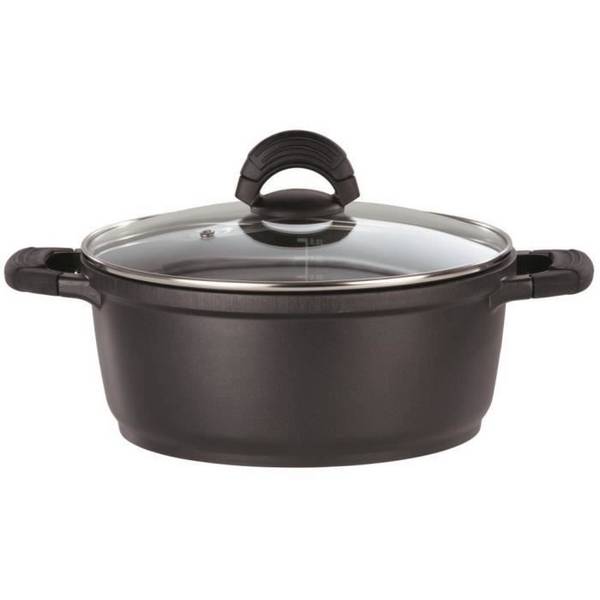 GSW Gietaluminium Stoofpan - 28 cm - Inductie Geschikt - Zwart