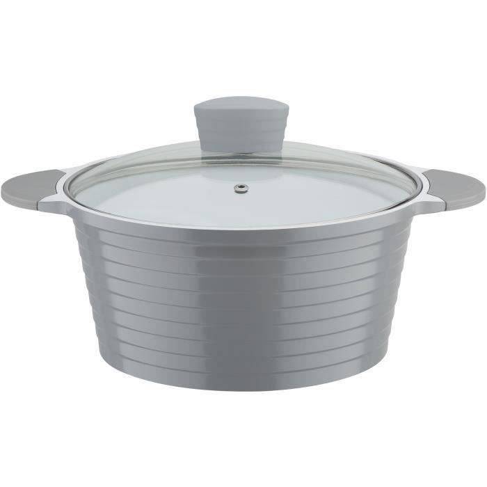 GSW BOLERO Gietaluminium Kookpan 28 cm - Inductie - Grijs/Wit-0