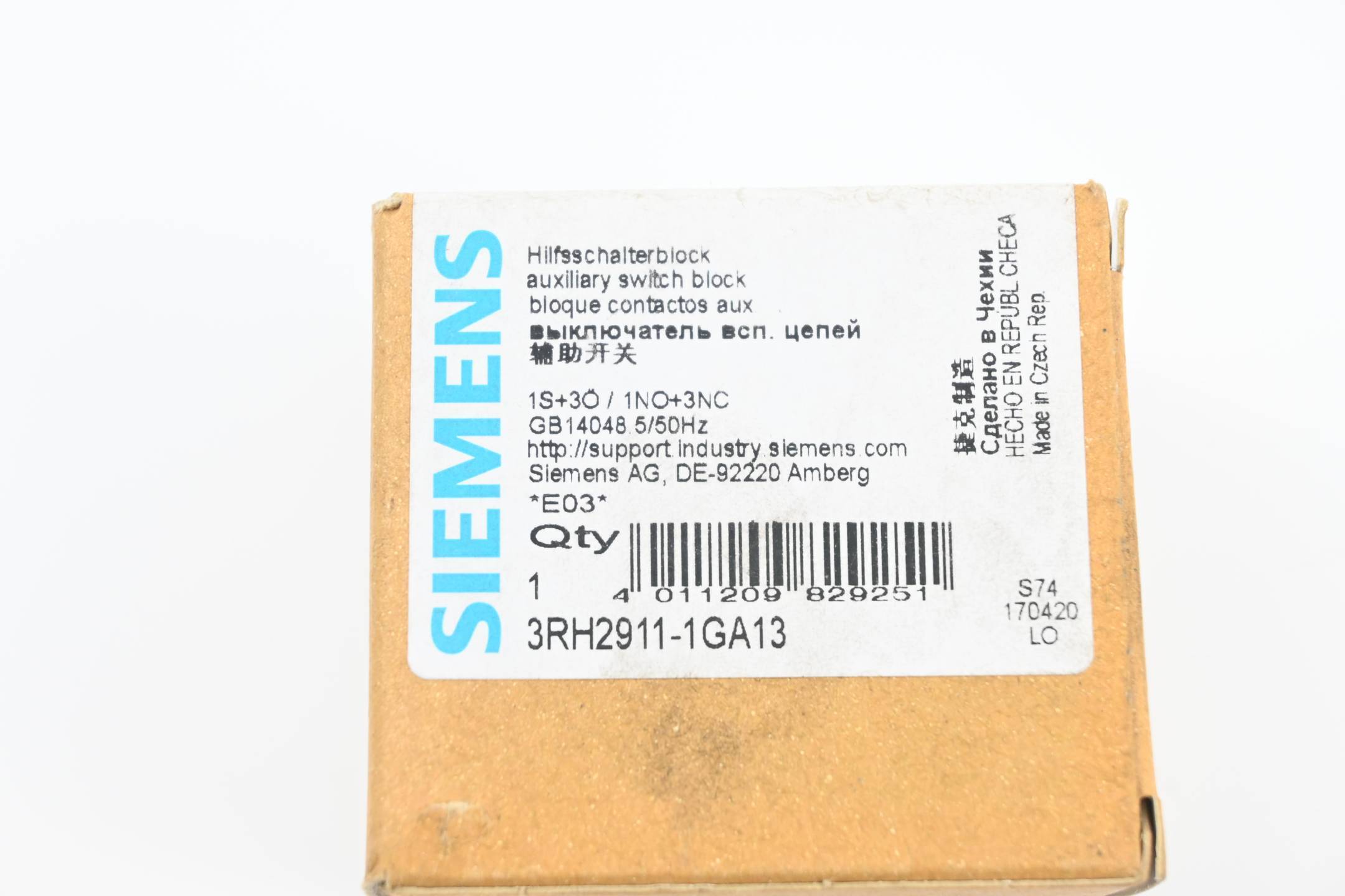 Siemens 3RH2911-1GA13 Hulpschakelaar Met hulpcontact Geschikt voor merk (relais): Siemens Piece 1 stuk(s)-3