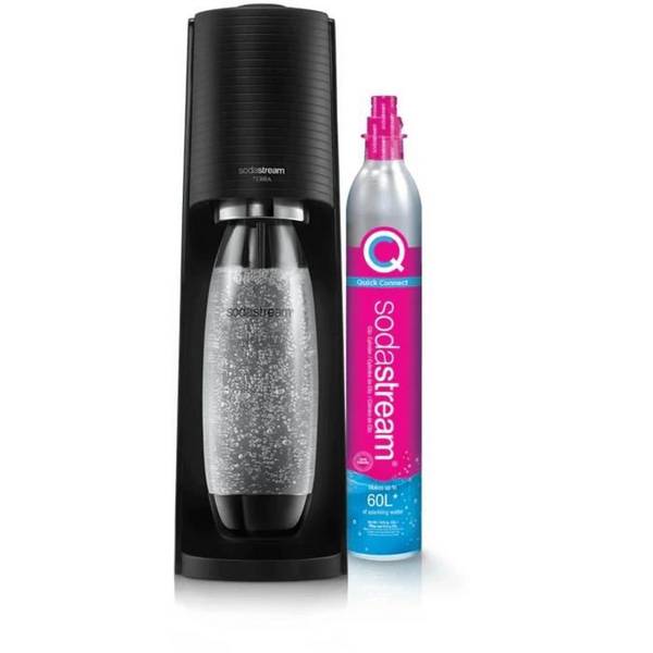SODASTREAM Soda Maker - TERRA Zwart - 1 Vaatwasmachinebestendige Fles - 1 x 60 L Gas Navulling