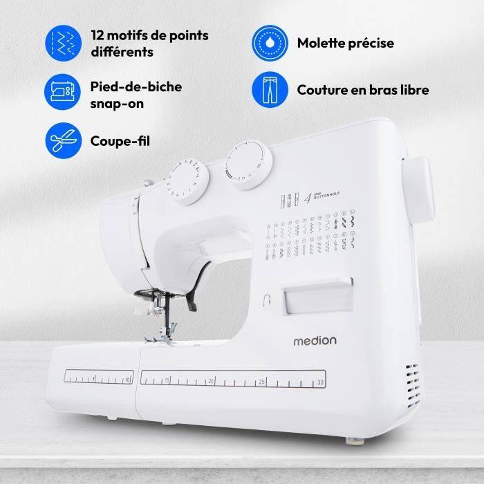 MEDION SM 60 Naaimachine - 24 Steken - 700 t/min - LED - Roze-1