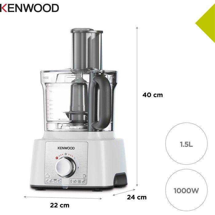 KENWOOD MultiPro Express FDP65.450WH Keukenmachine - 1000W - 3 L - 2 snelheden - 1.5 L blender - Wit-4