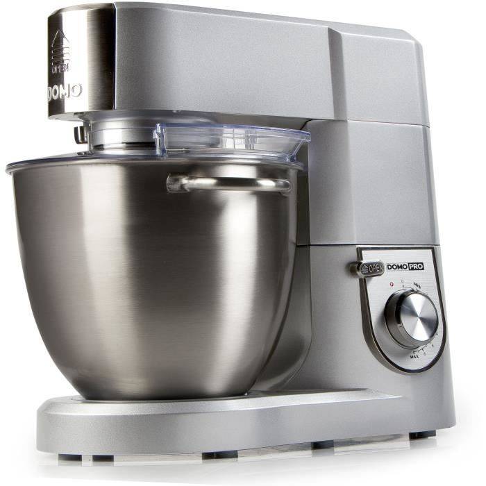 DOMO Professionele Keukenmachine - 1500W - 6.7 L Kom - Variabele Snelheid + Puls - DO9079KR - Grijs-4