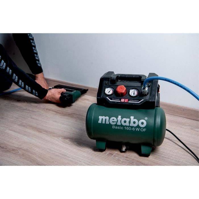 METABO Compressor - Basic 160-6 W OF - 6 L - 900 W - 8 bar-4