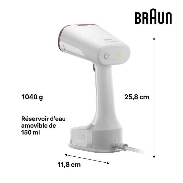 Braun Verticale Stoomreiniger - GS5011PU - 1200 W - 22 g/min - Wit/Paarse-4