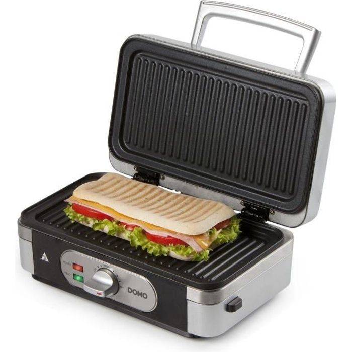 DOMO DO9136C Wafelmaker - RVS - 1000W - 3 Sets Platen-0
