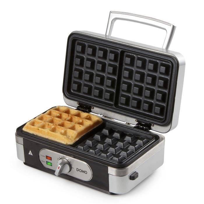 DOMO DO9136C Wafelmaker - RVS - 1000W - 3 Sets Platen-2