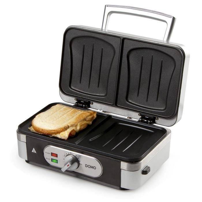 DOMO DO9136C Wafelmaker - RVS - 1000W - 3 Sets Platen-3
