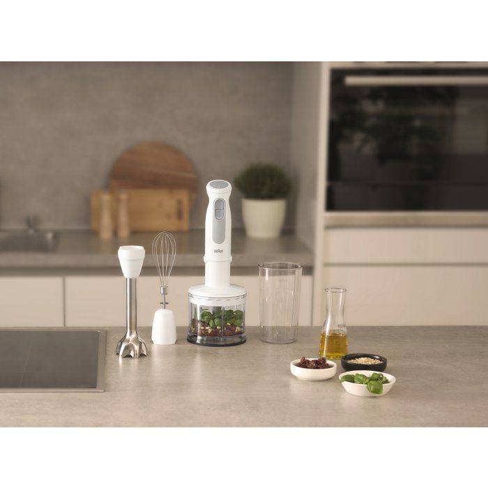 BRAUN MultiQuick 5 Hand Blender - 1000 W - 21 Snelheden - 600 ml Bekertje - Mini Hakker - Garde - Wit-1