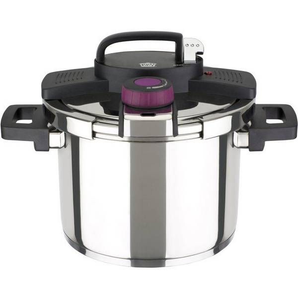 GSW Snelkookpan - Easy Click - 22 cm - 6 L - Inductie - Massief 18/10 RVS