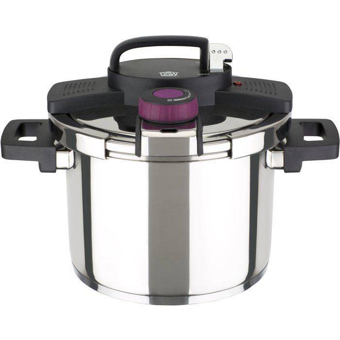 GSW Snelkookpan - Easy Click - 22 cm - 6 L - Inductie - Massief 18/10 RVS-0