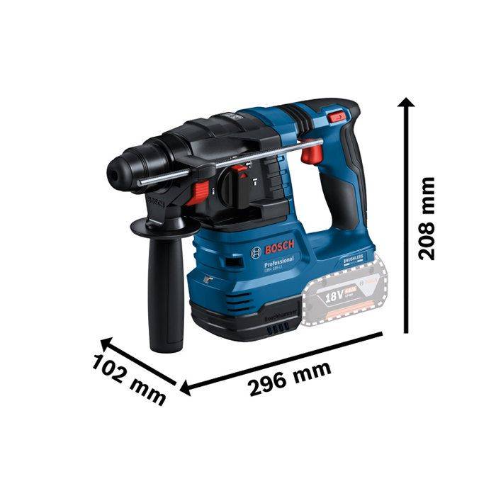 BOSCH Combo Kit - GSR 18V-65 + GDX 18V-285 + GBH 18V-22 - 3x5,0Ah Accu + Oplader 12V-18V-80-3
