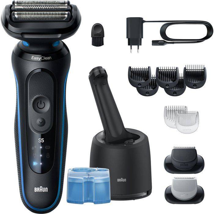 BRAUN Series 5 Elektrisch Scheerapparaat - Zwart en Blauw - 50 minuten accuduur - 5 minuten snelladen 50-Minute 5-Minute-1