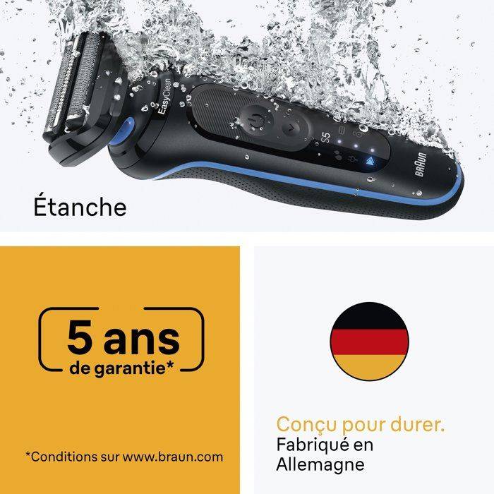 BRAUN Series 5 Elektrisch Scheerapparaat - Zwart en Blauw - 50 minuten accuduur - 5 minuten snelladen 50-Minute 5-Minute-4