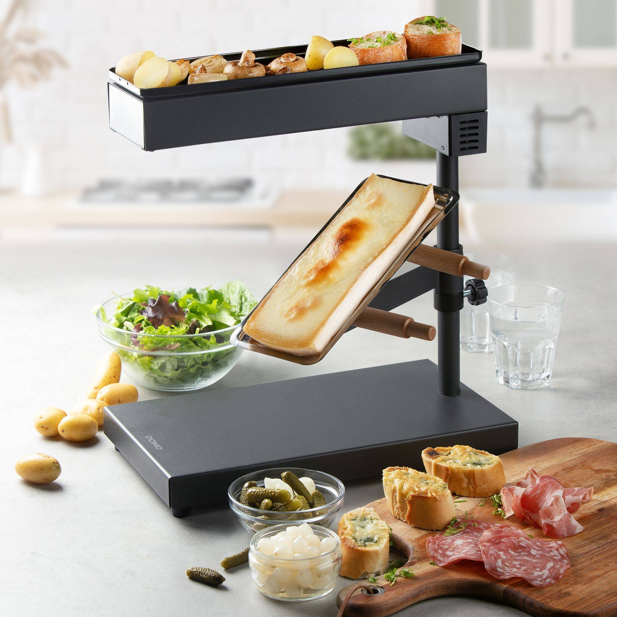 DOMO Raclette Grill - DO1145RC - Traditionele Raclette - PFAS-vrije Coating - 1000 W-2