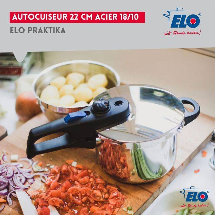 FACKELMANN Snelkookpan - Elo Praktika - 22 cm - 4 Liter - 18/10 RVS-1