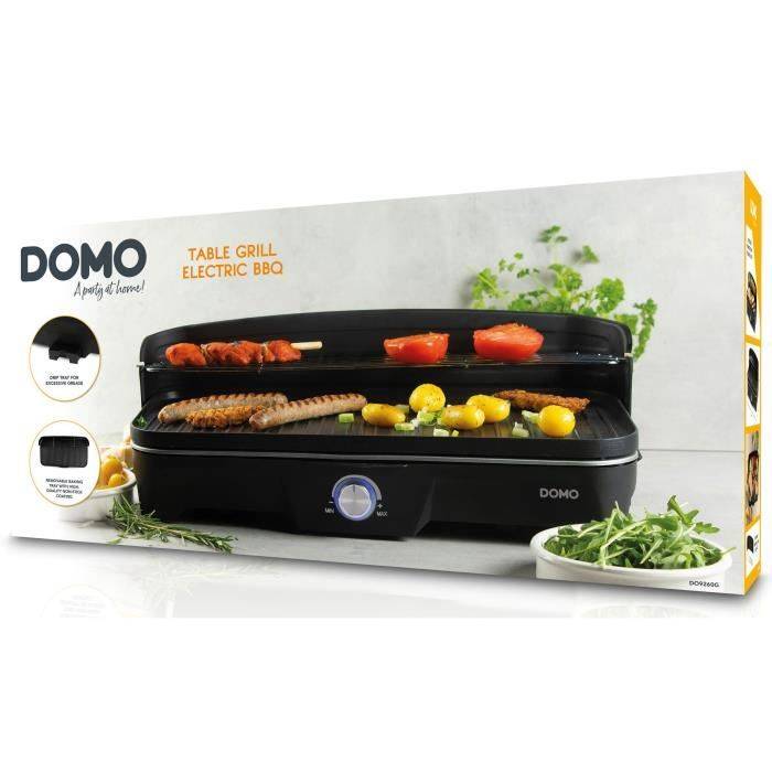 DOMO Elektrische Barbecue Tafelgrill DO9260G - Kookoppervlak 50 x 25 cm - 2200 W-4