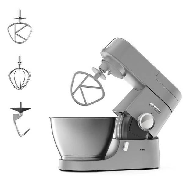 Kenwood Chef Stand Mixer - 1000W - 4,6 L RVS Kom - KVC3100S