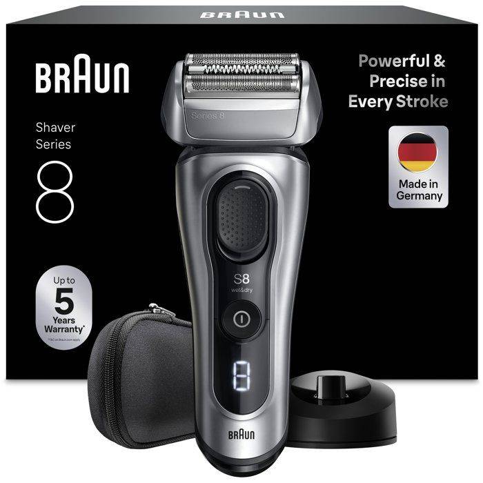 BRAUN Elektrisch Scheerapparaat - Series 8 - Zwart - 60 min Batterijduur - 5 min Snelladen 60-minute 5-minute-1