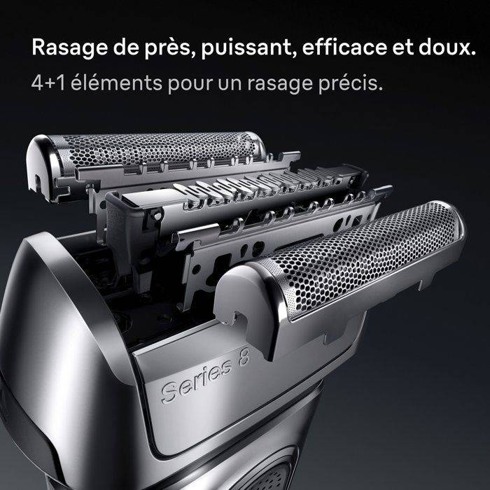 BRAUN Elektrisch Scheerapparaat - Series 8 - Zwart - 60 min Batterijduur - 5 min Snelladen 60-minute 5-minute-4