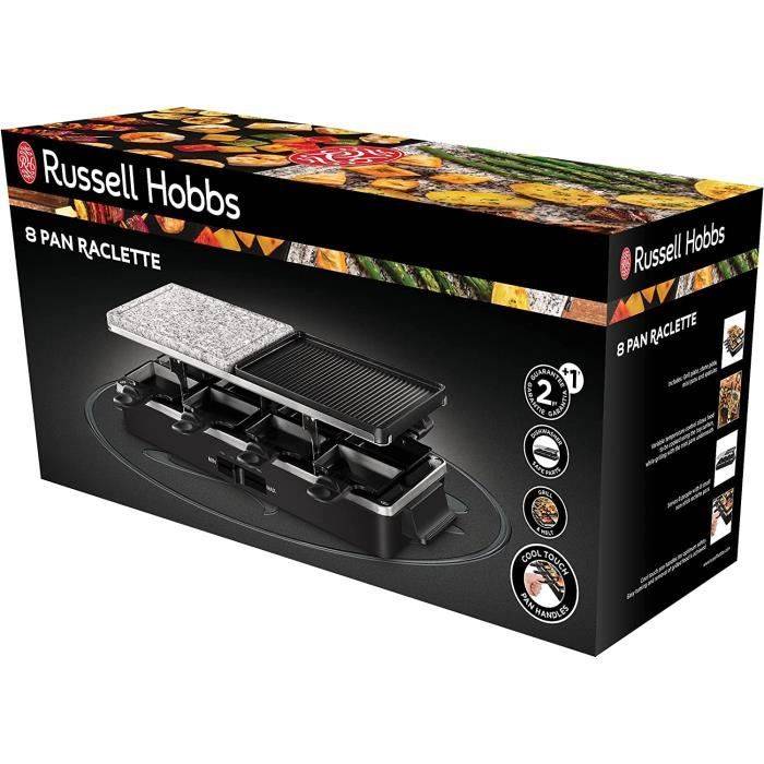 RUSSELL HOBBS Raclette Grill - 26280-56 - Voor 8 Personen - Kooksteen - Omkeerbare Grill - 1400 W-1