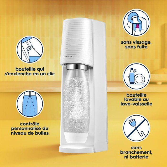 SODASTREAM Soda Maker - TERRA Wit - 2 Vaatwasmachinebestendige Flessen - 1 x 60 L Gas Navulling-3