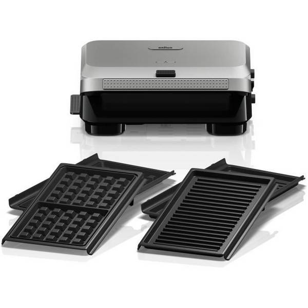 BRAUN Sandwichmaker 5 SM5005 - 800W - RVS/Zwart