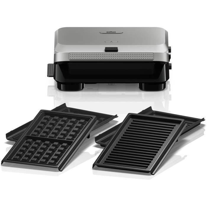 BRAUN Sandwichmaker 5 SM5005 - 800W - RVS/Zwart-0