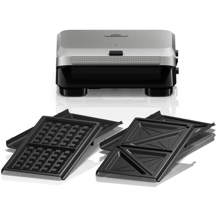 BRAUN Sandwichmaker 5 SM5005 - 800W - RVS/Zwart-3