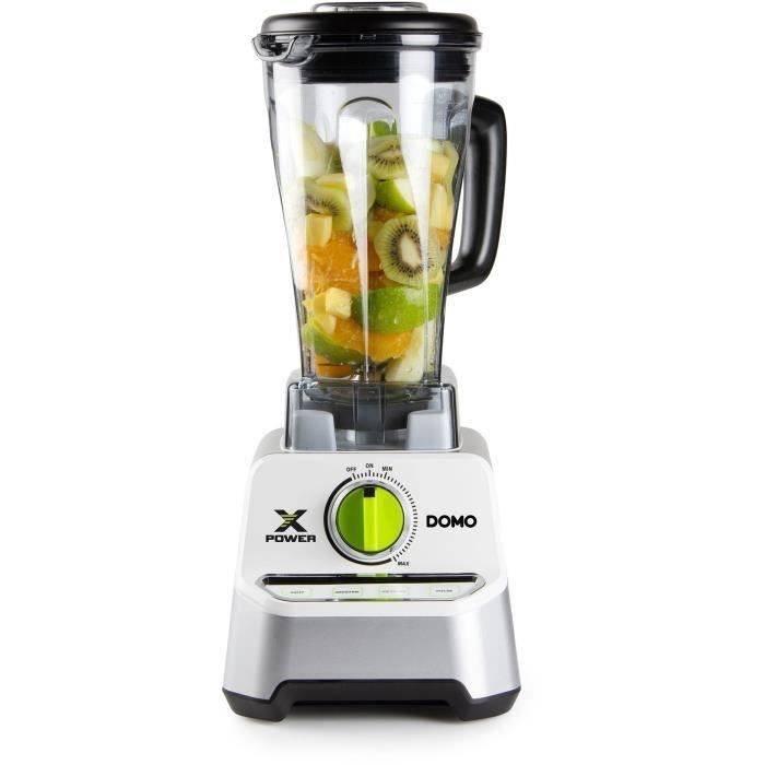 DOMO XPOWER Blender - DO747BL - 1500 W - 2 L - Grijs-0