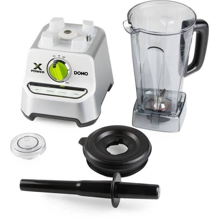 DOMO XPOWER Blender - DO747BL - 1500 W - 2 L - Grijs-1