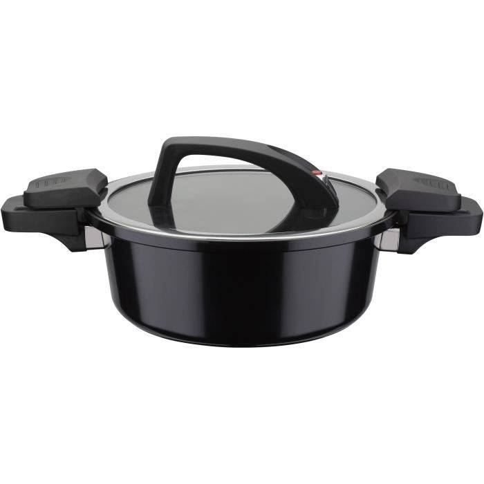 GSW Laagdrukpan 24 cm 4 L Inductie Compatibel Zwart-0