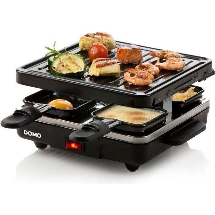 DOMO Raclette Grill - DO9147G - Voor maximaal 4 Personen - 600W-0