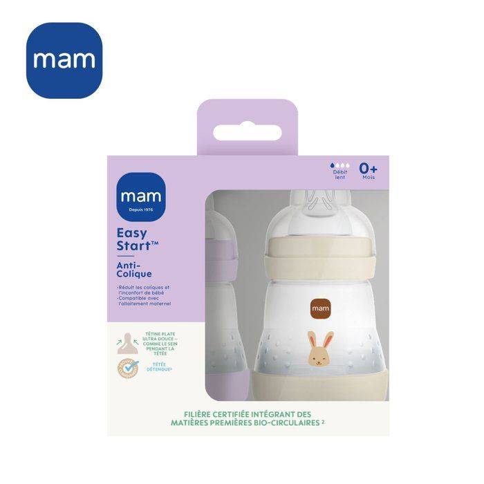 MAM Set van 2 Easy Start Anti-Koliek Flessen 160 ml - Lila + Zand-4
