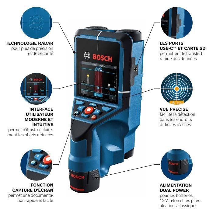Bosch Professional D-Tect 200 C Muurdetector + L-BOXX + Polsband - 0601081608-1