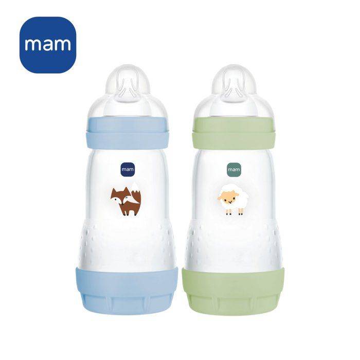 MAM Set van 2 Easy Start Anti-Koliek Flessen 260 ml - Oceaan + Zand-0