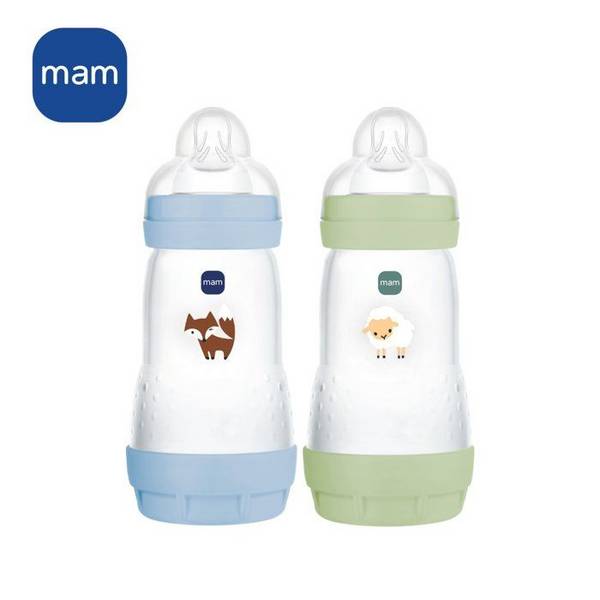 MAM Set van 2 Easy Start Anti-Koliek Flessen 260 ml - Oceaan + Zand