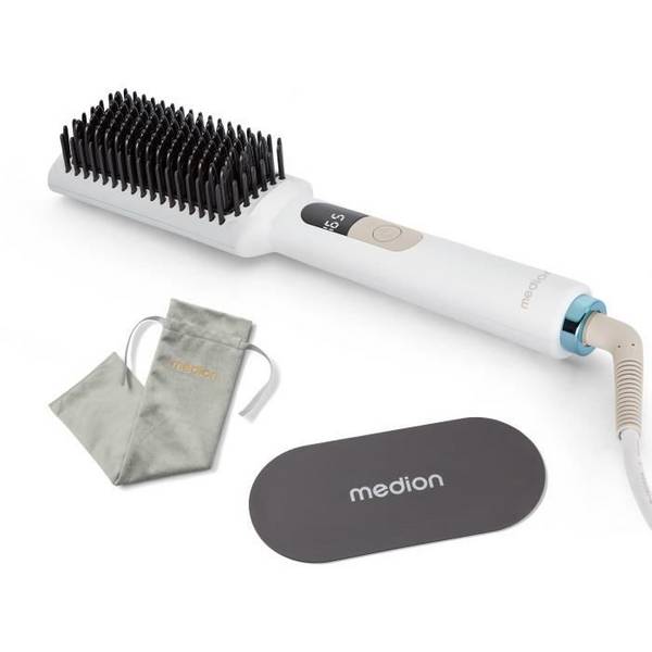 MEDION Verwarmde Borstel - MD19859 - 46 W - 5 Temperatuurinstellingen - 165 tot 210°C - Wit