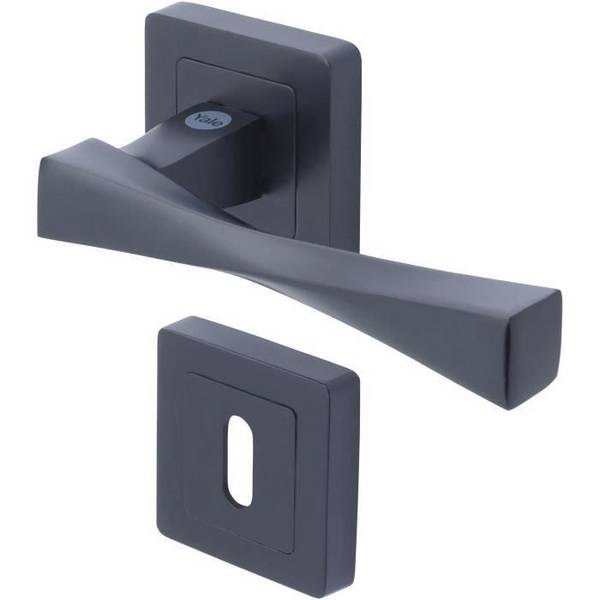 YALE YPP7-V-PC 7" Vierkante Deurgreep Zwart - YALE Verona Model - Sleuf
