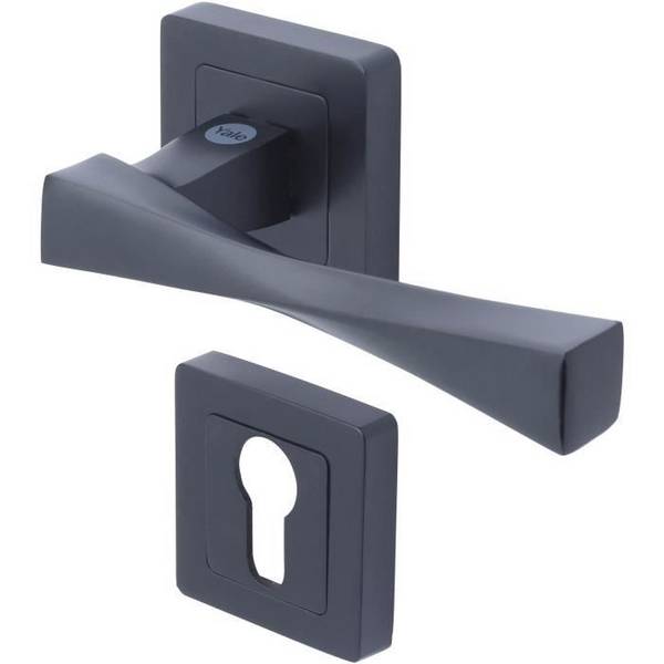 YALE YPP7-V-PE 7 mm Vierkante Deurgreep - Zwart, Verona Model, Euro Cilinder
