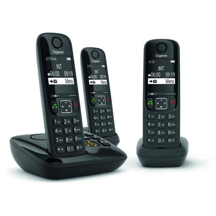 GIGASET AS690 A Trio Zwarte Vaste Telefoon - 20 min Antwoordapparaat-2