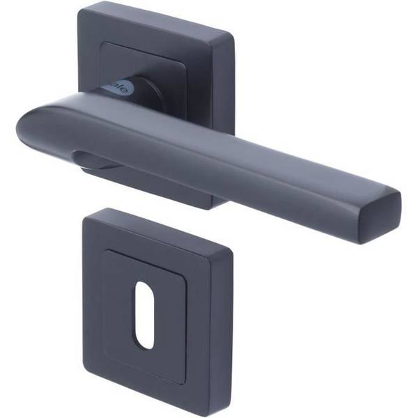 YALE YPP7-S-PC 7" Vierkante Deurgreep Zwart - YALE Sienna Model - Sleuf