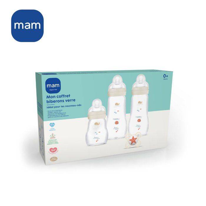 MAM Set Glas Babyflessen voor Pasgeborenen - 170 ml + 260 ml Flessen-4