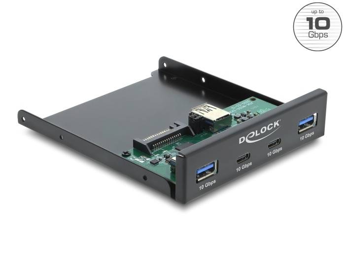 Delock Front Panel 3.5″ USB 10 Gbps 2 x USB Type-C™ + 2 x USB Type-A-0